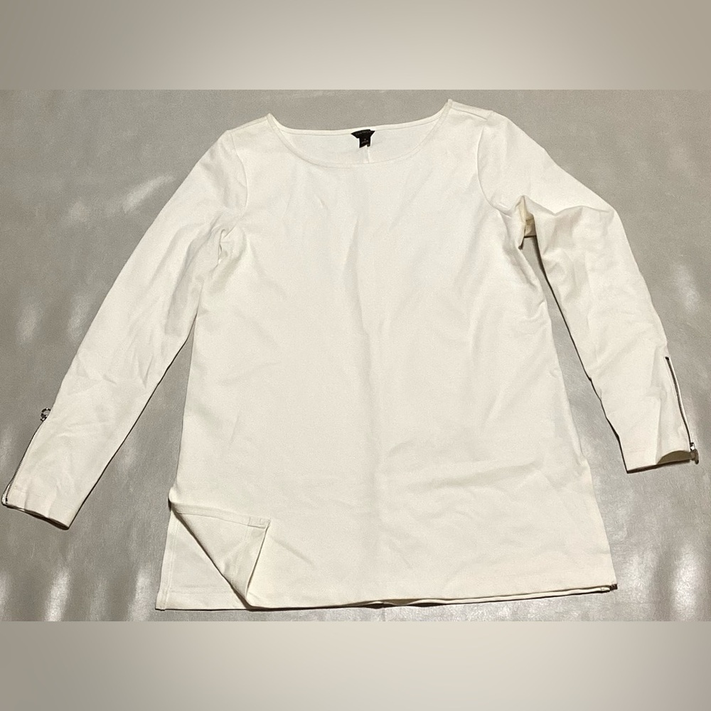Ann Taylor White Long Sleeve Tunic